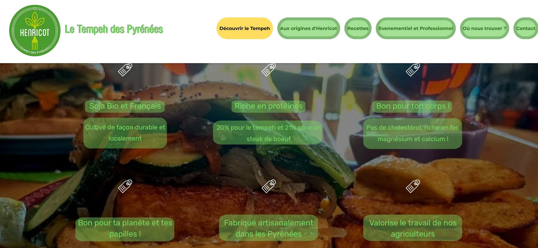 Henricot — ancienne page de présentation